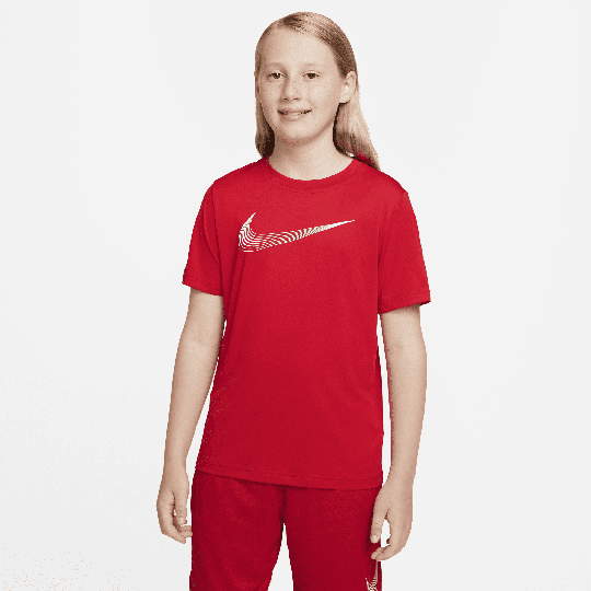 Nike Dri-FIT Older Kids' (Boys') Short-Sleeve Training Top - Red