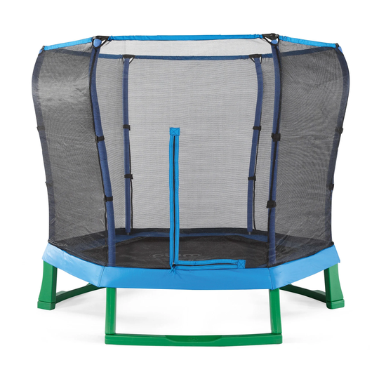 Plum Junior Jumper Trampoliini + Turvaverkko 220 cm, Sininen/Vihreä