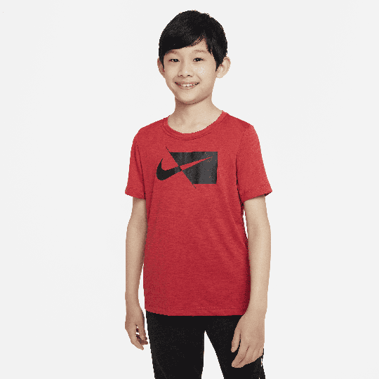 Nike Older Kids' (Boys') Short-Sleeve Training Top - Red