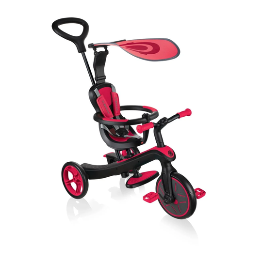 Globber Explorer 4-in-1 Potkupyörä, Punainen