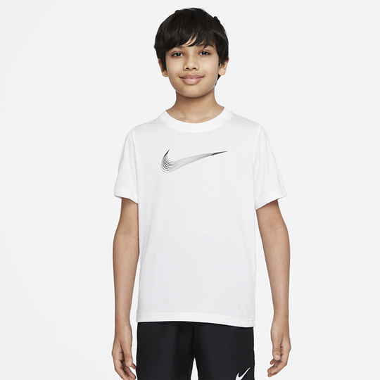 Nike Dri-FIT Older Kids' (Boys') Short-Sleeve Training Top - White