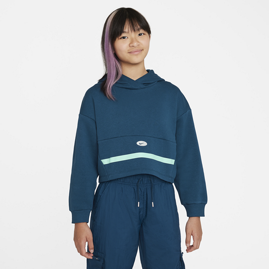 Nike Sportswear Icon Clash Older Kids' (Girls') Hoodie - Blue