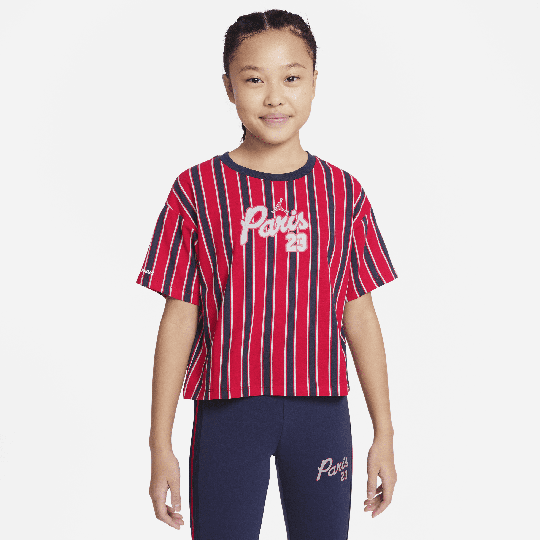Paris Saint-Germain Older Kids' (Girls) T-Shirt - Red
