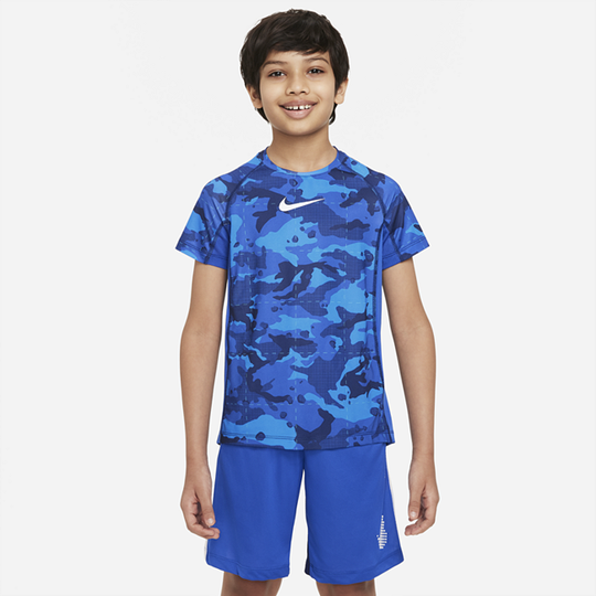 Nike Pro Dri-FIT Older Kids' (Boys') Short-Sleeve Training Top - Blue