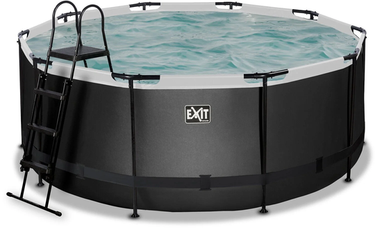EXIT Uima-Allas ja Suodatinpumppu 360x122 cm, Musta