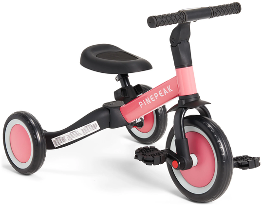Pinepeak Kolmipyörä 2-in-1, Vaaleanpunainen