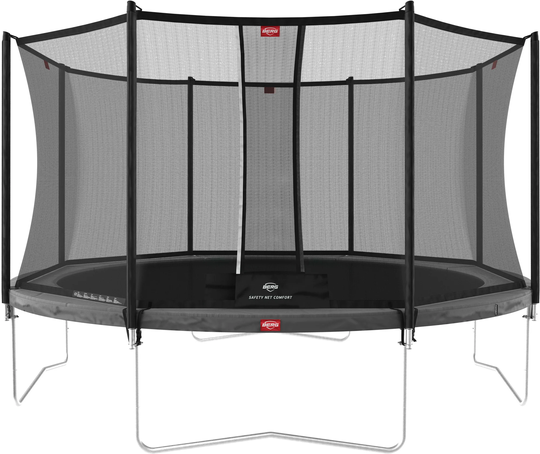 BERG Favorit Regular Trampoliini 380 + Comfort Turvaverkko, Harmaa