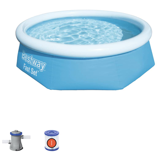 Bestway Uima-allas Fast Set pyöreä 244x66 cm sininen