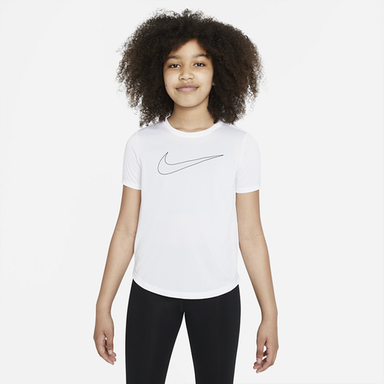 Nike Dri-FIT One Older Kids' (Girls') Short-Sleeve Training Top - White