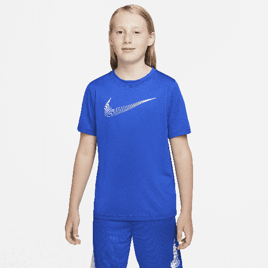 Nike Dri-FIT Older Kids' (Boys') Short-Sleeve Training Top - Blue