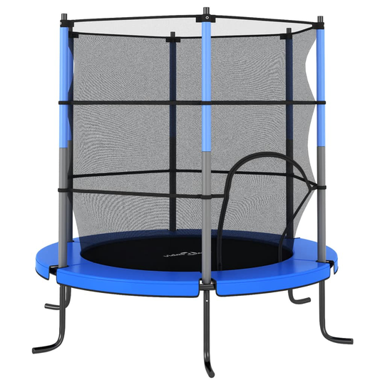 vidaXL Trampoliini suojaverkolla pyöreä 140x160 cm sininen