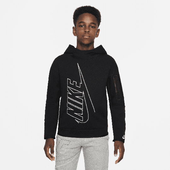 Nike Sportswear Tech Fleece Older Kids' (Boys') Hoodie - Black