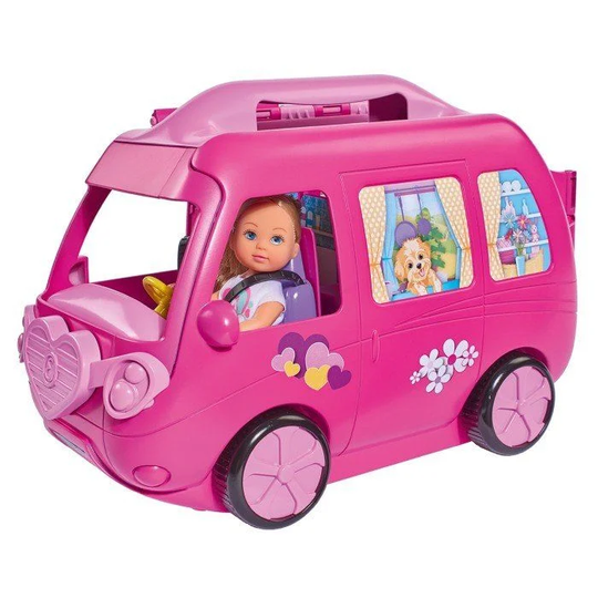 Evi Love Holiday Camper Nukke ja Matkailuauto