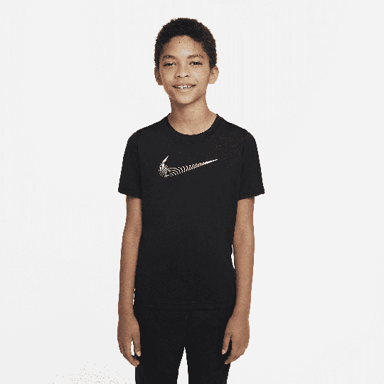 Nike Dri-FIT Older Kids' (Boys') Short-Sleeve Training Top - Black
