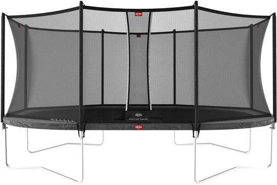 BERG Grand Favorit Regular Trampoliini 520 ja Comfort Turvaverkko, Harmaa