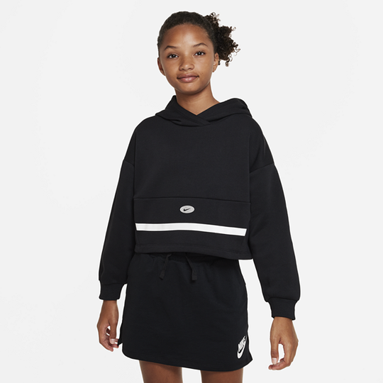 Nike Sportswear Icon Clash Older Kids' (Girls') Hoodie - Black