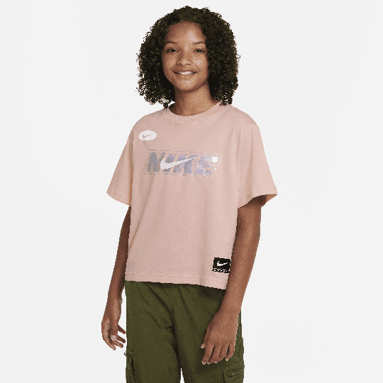 Nike Sportswear Icon Clash Older Kids' (Girls') T-Shirt - Pink