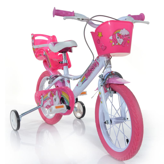 Dino Bikes Lasten polkupyörä Unicorn pinkki 14"