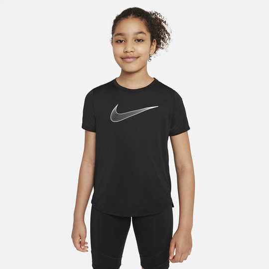 Nike Dri-FIT One Older Kids' (Girls') Short-Sleeve Training Top - Black