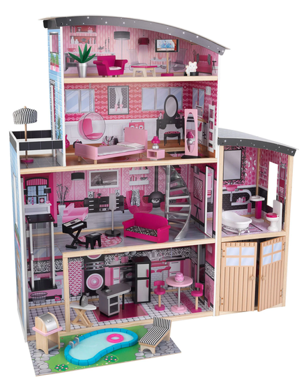 KidKraft Sparkle Mansion Nukkekoti, Vaaleanpunainen