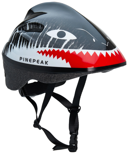 Pinepeak Shark Pyöräilykypärä S, Musta/Valkoinen