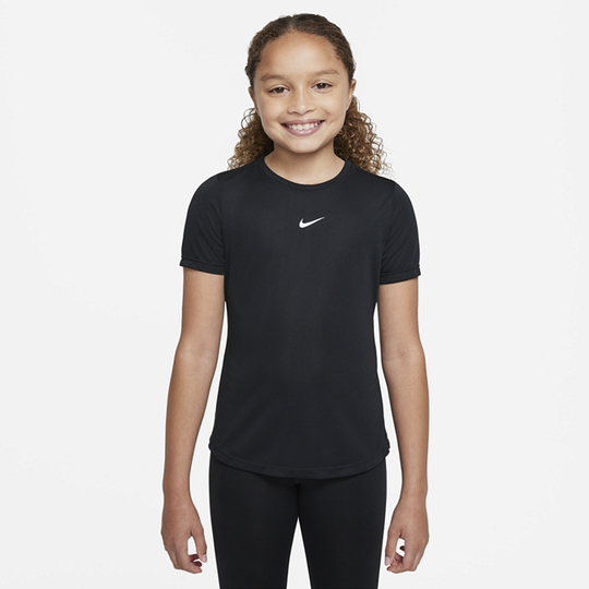 Nike Dri-FIT One Older Kids' (Girls') Short-Sleeve Top - Black