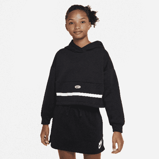 Nike Sportswear Icon Clash Older Kids' (Girls') Hoodie - 50% Sustainable Blends - Black