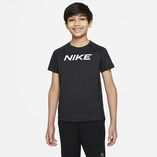 Nike Pro Dri-FIT Older Kids' (Boys') Short-Sleeve Top - Black