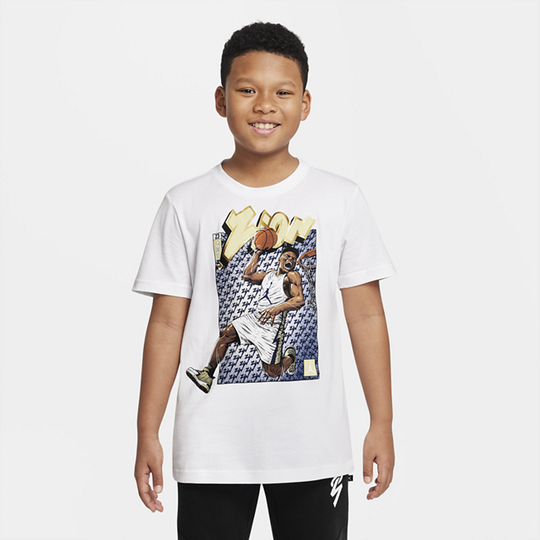 Zion Older Kids' (Boys) T-Shirt - White